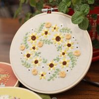 Beautiful Flowers Pattern Cross Stitch Material Package DIY Embroidery Needlework Kits Practical Handcraft Embroidered Materials