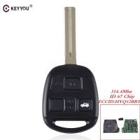 【Sell-Well】 BEERIS mall KEYYOU สำหรับ Lexus RX350 RX450h RX400h RX330 EX330 2004-2010 Remote Entry Ignition Power Key Fob 3ปุ่ม HYQ12BBT 4D67 315Mhz