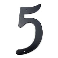 10cm Modern House Number Door Home Address Mailbox Numbers for House Digital Door Outdoor Sign 4 Inch. #5 Aliuminum Black Barware