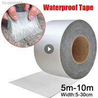 ◈♤ Roof Leakproof Aluminum Foil Butyl Rubber Waterproof Tape High Temperature Resistance Pipes Walls Leak Sticker Super Butyl Tapes