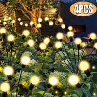 Solar Outdoor Lights Garden LED Lamps Waterproof Auto Light Up At Night Solar Firefly Lawn Light for Yard Backyard Patio Decor