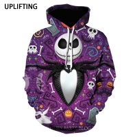 Anime Movie Jack And Sally 3D Print Hoodies Women Mens Fashion Nightmare Before Christmas Horror Casual Hoodie Sweatshirts 2023