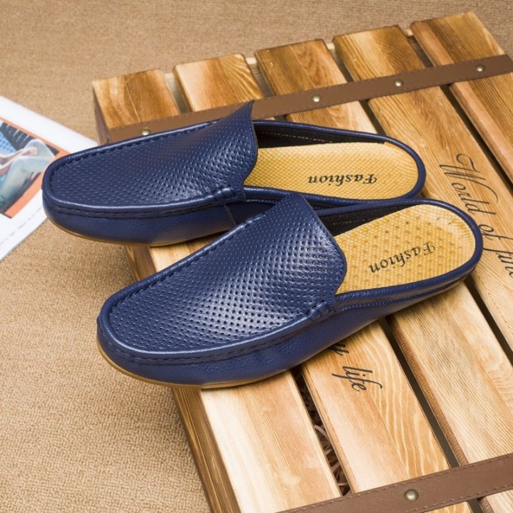 mens-loafers-รองเท้าหนังผู้ชายเปิดส้น-รองเท้าเปิดส้น-สลิปออน