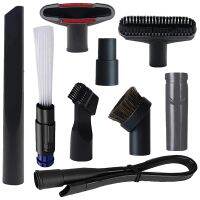 1Set 1 1/4 Inch Vacuum Household Cleaning Brush Kit with 2 Vacuum Hose Adapter Brushes Black for Shop Vac Accessories