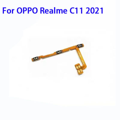 5ชิ้นปุ่มเปิดปิดปุ่มปรับระดับเสียงสายเคเบิ้ลยืดหยุ่นสำหรับ Realme OPPO C11 2021อะไหล่สายเคเบิล