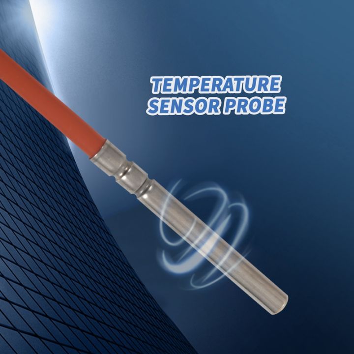 2-wire-pt1000-temperature-sensor-thermistor-silicone-gel-coated-1-5meters-probe-45mm-x-5mm-50-180-centigrade-rtds