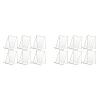 12 Pack Acrylic Book Stand,Clear Acrylic Display Stand, Clear Holder for Displaying Pictures,Jewelry,Watch Display Stand