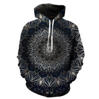 Sudaderas con capucha de Mandala para hombre, Tops Unisex de manga larga de gran tamaño, chaquetas informales con capucha, suéter fresco, gran oferta, Primavera, 2022