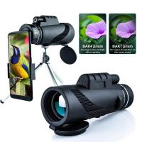 ZZOOI 80X100 HD Powerful Monocular Telescope Phone Camera Zoom Starscope Tripod Bak4 Prism Telescope For Outdoor Hiking Accessories