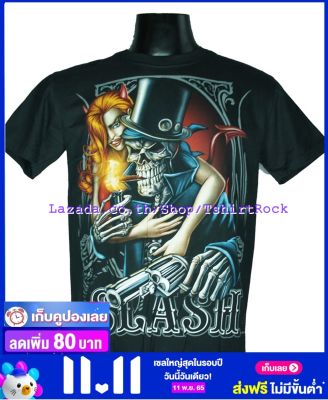 เสื้อวง SLASH เสื้อยืดวงดนตรีร็อค เมทัล เสื้อร็อค สแลช SLS1284 สินค้าในประเทศ