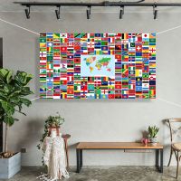 ♟ International Flags Banner World Flag Banner With Metal Grommets For Backdrop Decoration World Flag Home Living Room Decoration