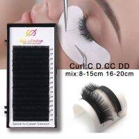 【Corner house】16แถว/กรณี8 20มม. ความยาวผสม CD CC Curl Eyelashes Extension ขนตาแต่ละตัวสำหรับแต่งหน้าโลโก้ฟรีขายส่ง