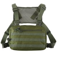 OD Tactical Chest Bag Military Combat Vest Front Pack Outdoor Molle EDC Bag Detachable Strap Zipper Backpack For Hunting Camping