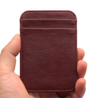 Thin Leather Men Wallet Credit ID Card Holder Purse Money Case for Men Women Fashion Card Bag 11.5x8x0.5cm