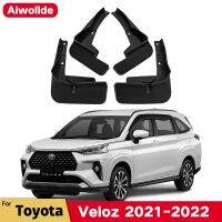 แผ่นบังโคลนกันชนรถสำหรับ Toyota Veloz 2021 2022แผ่นกันกระเซ็นแผ่นกันโคลนด้านหน้าด้านหลังอุปกรณ์ตกแต่งรถยนต์