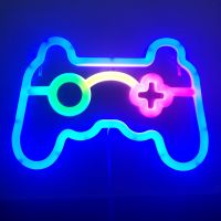 เกมรูปร่างไฟนีออน LED เหมาะสำหรับตกแต่งผนัง Gamepad เข้าสู่ระบบ,ห้องนอนเด็กเล่นพื้นที่ปาร์ตี้