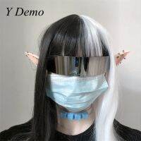 [HOT ZUQIOULZHJWG 517] Y Demo Handmade Harajuku Rivets Cross Women 39; S Silicon Elf Ears Casual Party Cosplay ต่างหูอุปกรณ์เสริม Y2k