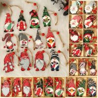 9/12pcs Christmas Gnomes Wooden Pendant Merry Christmas Decorations For Home Xmas Tree Hanging Oranments Navidad New Year Gifts