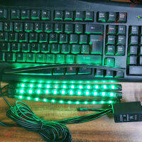 LED USB 5V car lights chassis light bar RGB strip waterproof 12V lighte Music control Color changing atmosphere lamp