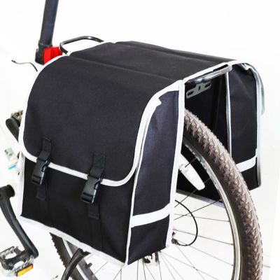 ┋┅ City Bicycle Bike Pannier Bags With Rain Cover Reflective Stripe Waterproof Bicycle Rear Seat Panniers Pack Bike Accessories