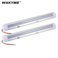 WAKYME 72 LED Light Strip Super Bright Car Interior Strip Light LED Bar Lamp 4.5W 12V Tube Cabinet Light for Caravan Van Bus