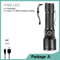 XHP160 Most Powerful LED Flashlight Torch USB Rechargeable Tactical Flash Light 18650 26650 Waterproof Zoomable Hand Lamp