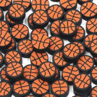 ℗₪☊ 20/50/100pcs Clay Basketball Spacer Beads Polymer Clay Beads For Making Diy Bracelet Necklace Handmade Jewelry Accessories