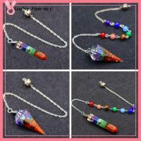 LUCKY HAIRACC 7 Chakra orgonite จี้ลูกตุ้มเรกิ โซ่ห่วงโซ่ ของขวัญสำหรับเด็ก Amulet การออกแบบใหม่ เครื่องประดับแฟชั่นเครื่องประดับ หินอัญมณีหิน