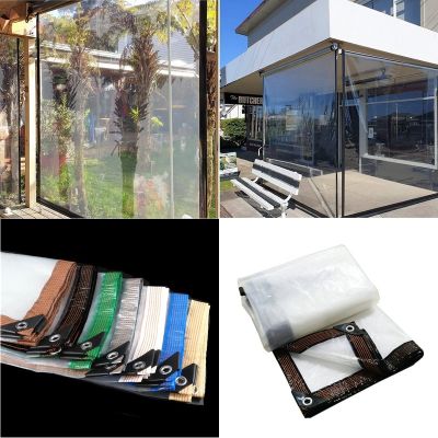 ✼♘ Thickness 0.1mm Transparent Tarpaulin Economical Pergola Succulent Plants Rain Cover With Grommets Clear Poly Tarp Awning