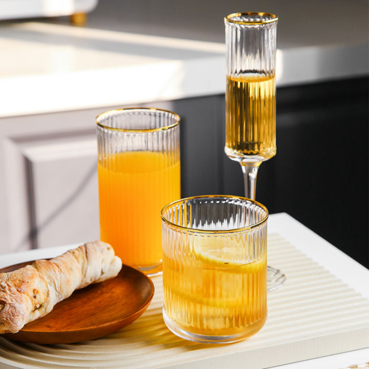 glass-cup-gold-vertical-stripe-shot-glasses-nordic-wine-glass-fruit-juice-drinking-cup-cold-water-folding-cup-shorttall