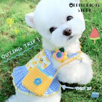 Summer Lattice Pet Dog dresses Dress Lace Flower Dog Clothes For Puppy Small Dogs Vest Sling Chihuahua Ropa Perro Pet Costume Dresses