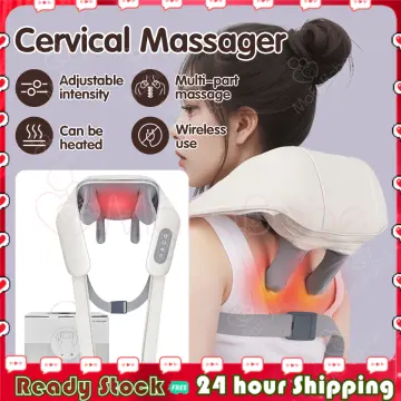 Shoulder And Neck Massager, Clamp Kneading Trapezius Muscle Relax Hot  Compress Neck Massager