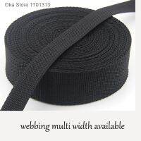 5M kuat hitam peralatan bundle PP sabuk pita 2cm-5cm lebar anyaman polypropylene band untuk tenda aksesoris jahit tas sabuk