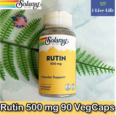 รูทิน Rutin 500 mg 90 VegCaps - Solaray รูติน