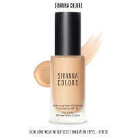 HF8126 SIVANNA COLORS SKIL LONG-WEAR WEIGHTLESS FOUNDATION SPF15 35ml. รองพื้นงานผิว