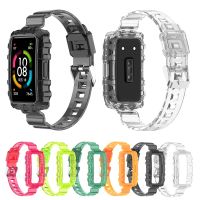 ♙ TPU Transparent Smartband Wrist Watchband For Huawei band6 Colorful Silicone Watch Strap For Honor Band 6 Accessories Bracelet