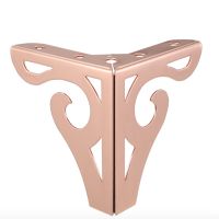 (Pack of 4pcs) Rose Gold Metal Furniture Legs Iron finish Cabinet Table Sofa Bed Feet H=100mm Furniture Protectors Replacement Parts Furniture Protect