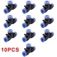 ◄♨▫ 10pcs Pneumatic Fitting Pipe Connector Air Line Water Push In Hose Couping Quick Fittings 6mm Tee Union Connectors Drop Shipping