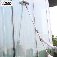 JOYSO Telescopic หน้าต่างตัวยึดที่เช็ดกระจกเสาเสริมเครื่องมือทำความสะอาดกระจก2ผ้าซักผ้าสำหรับในร่มกลางแจ้ง