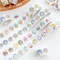 300PCS/Roll Cartoon Animal Children Sticker Label Adhesive Decal ]DIY Gift Sealing Label Hand Account Decor Stationery Sticker Stickers Labels