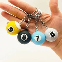 【LZ】◑▬¤  Sorte Cor Diferente Bola de Bilhar Pingente Keychain Bola Preta No.1 No.2 Encantos Chaveiros Carro Trinket Saco Acessórios Presentes No.8