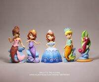 ตุ๊กตาตุ๊กตาขยับแขนขาได้ตุ๊กตาขนาดมินิสำหรับเด็ก5ชิ้น/เซ็ตของ Disney Sofia นางเงือกเจ้าหญิงโซเฟียสำหรับตกแต่ง