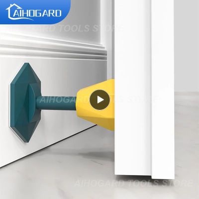 Non Perforated Silicone Door Suction Self Adhesive Rubber Door Rear Buffer Retainer Anti-collision Stop Door Stopper Home Tools Decorative Door Stops