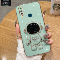 AnDyH 2022 New Design For Vivo Y17 Y15 Y12 Y12i Y11 2019 Case Luxury 3D Stereo Stand Bracket Astronaut Fashion Cute Soft Case