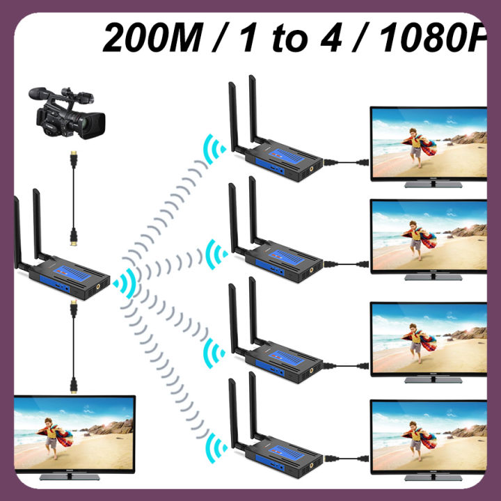 200m/656ft Wireless HDMI Extender for TV, DVD & Projector