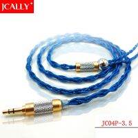 jcally jc 04 p 5 n ofc สายเคเบิ้ลหูฟังสําหรับ kz zst zsn 3 . 5 มม. ปลั๊ก mmcx สีฟ้า