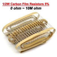 【JH】 50PCS 1/2W Carbon Film Resistors 5 1R-10M 10R 47R 100R 220R 1K 10K 4K7 100K 560K 1M 3M3 ohm ibuw Color Resistance 200K