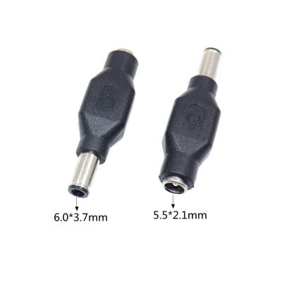 1PCS 6.0*3.7 mm Male to 5.5*2.1 mm Female With Pin DC AC Power Adapter Plug Connector DC Jack Tip Notebook Laptop for Asus  Wires Leads Adapters