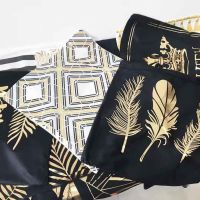 READY STOCK(001-020)Black And Gold Sofa Throw Cushion Cover Pillow Case 45 x 45 cm Home Bed Decor