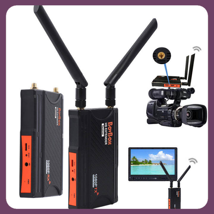 200m Long Range Wireless Display Video Transmitter Receiver HDMI Extender for Camcorder Camera ...